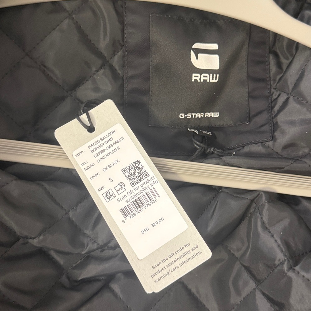 G Star Macro Balloon Bomber Padded Jacket Womens Black Small - Picture 5 of 6